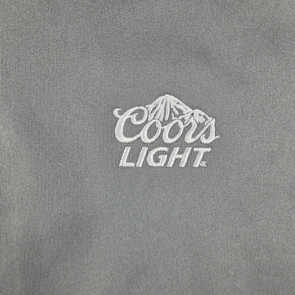 Under Armour Jacket Mens L Gray Full Zip Softshell Coors Light Beer‎ Logo